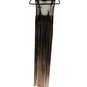 GO BY GO SILK Sheer Black Dress